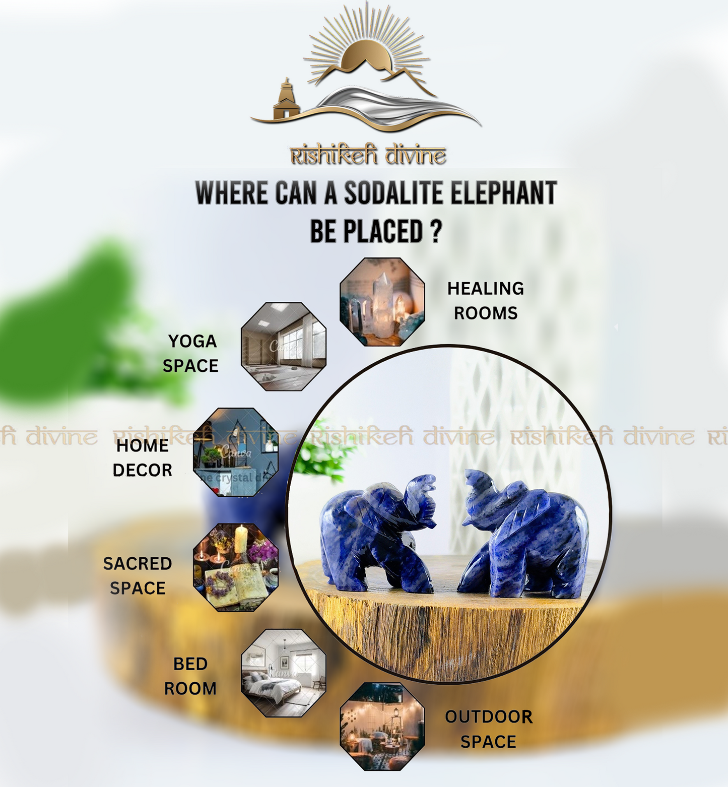 Sodalite Elephant
