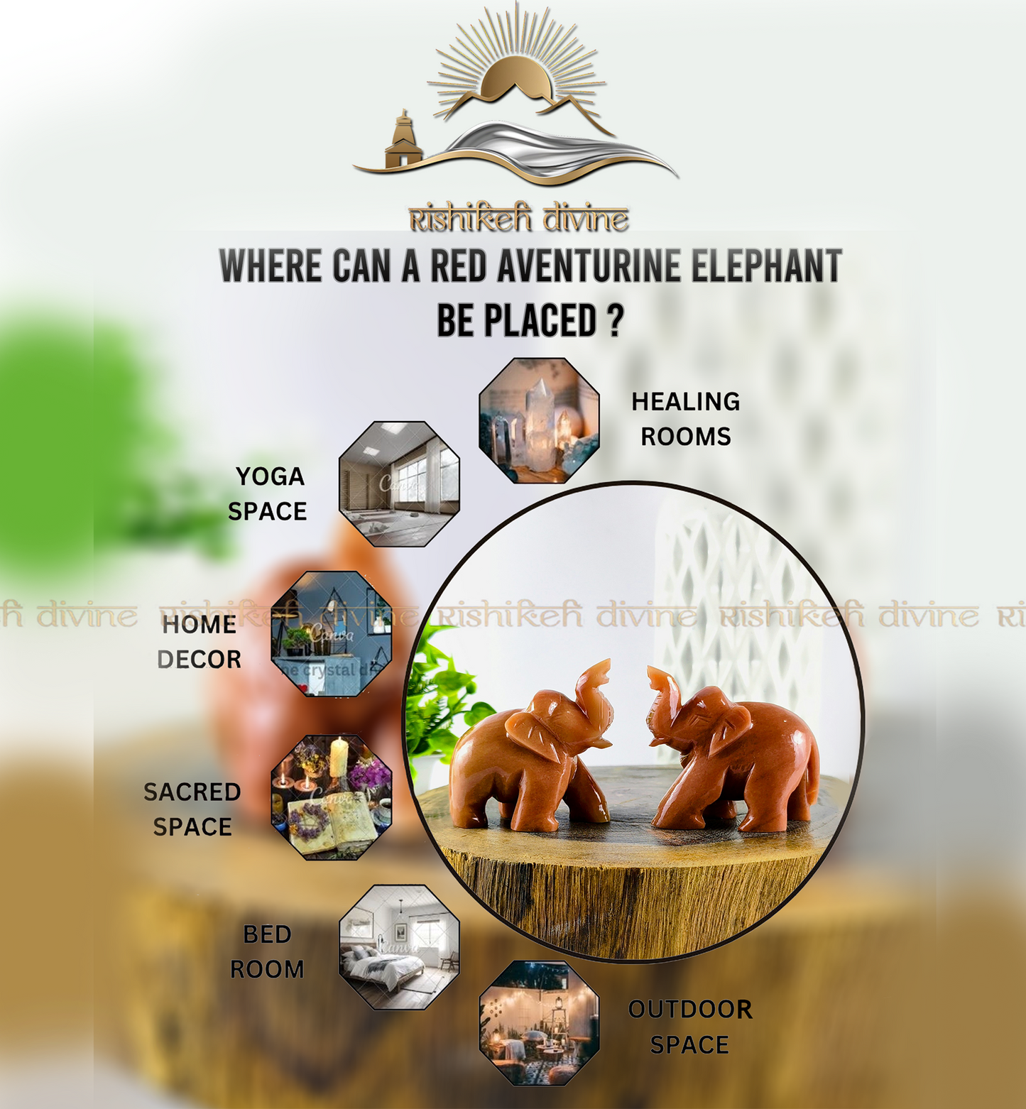 Red Aventurine Elephant