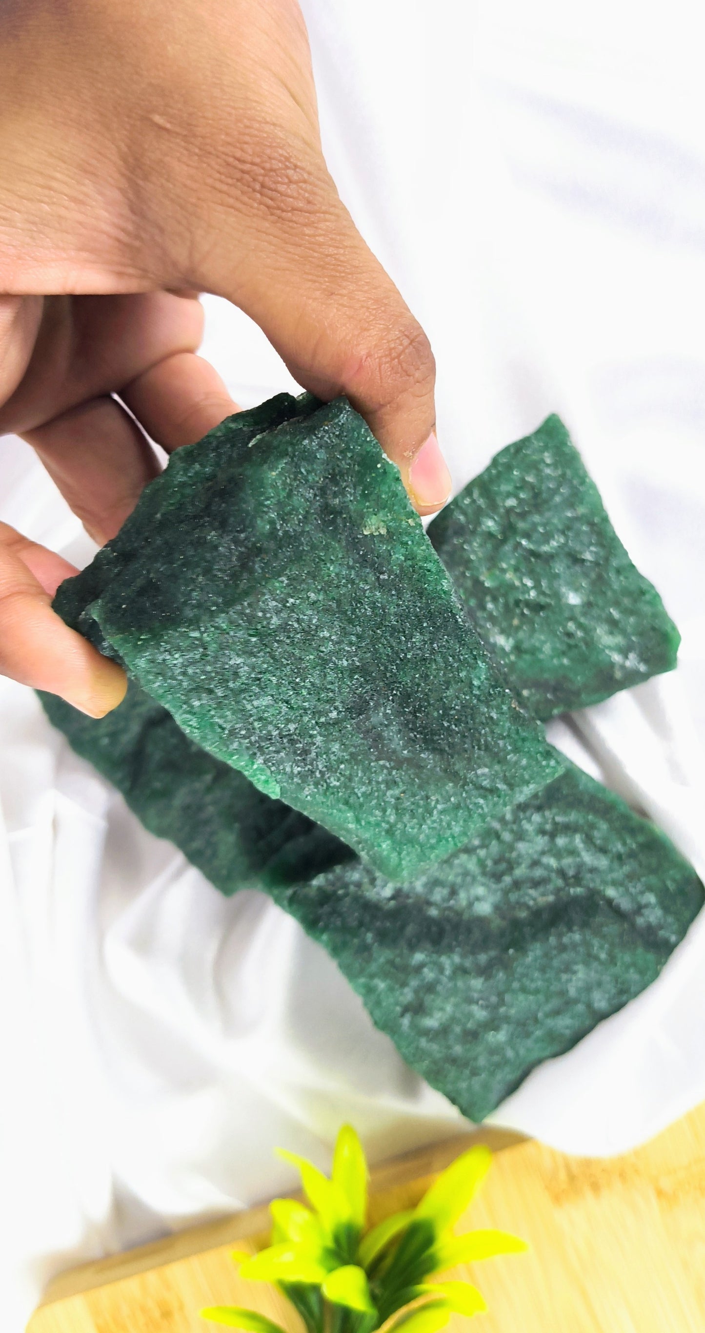 Dark green aventurine crystal