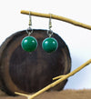 Green agate earrings