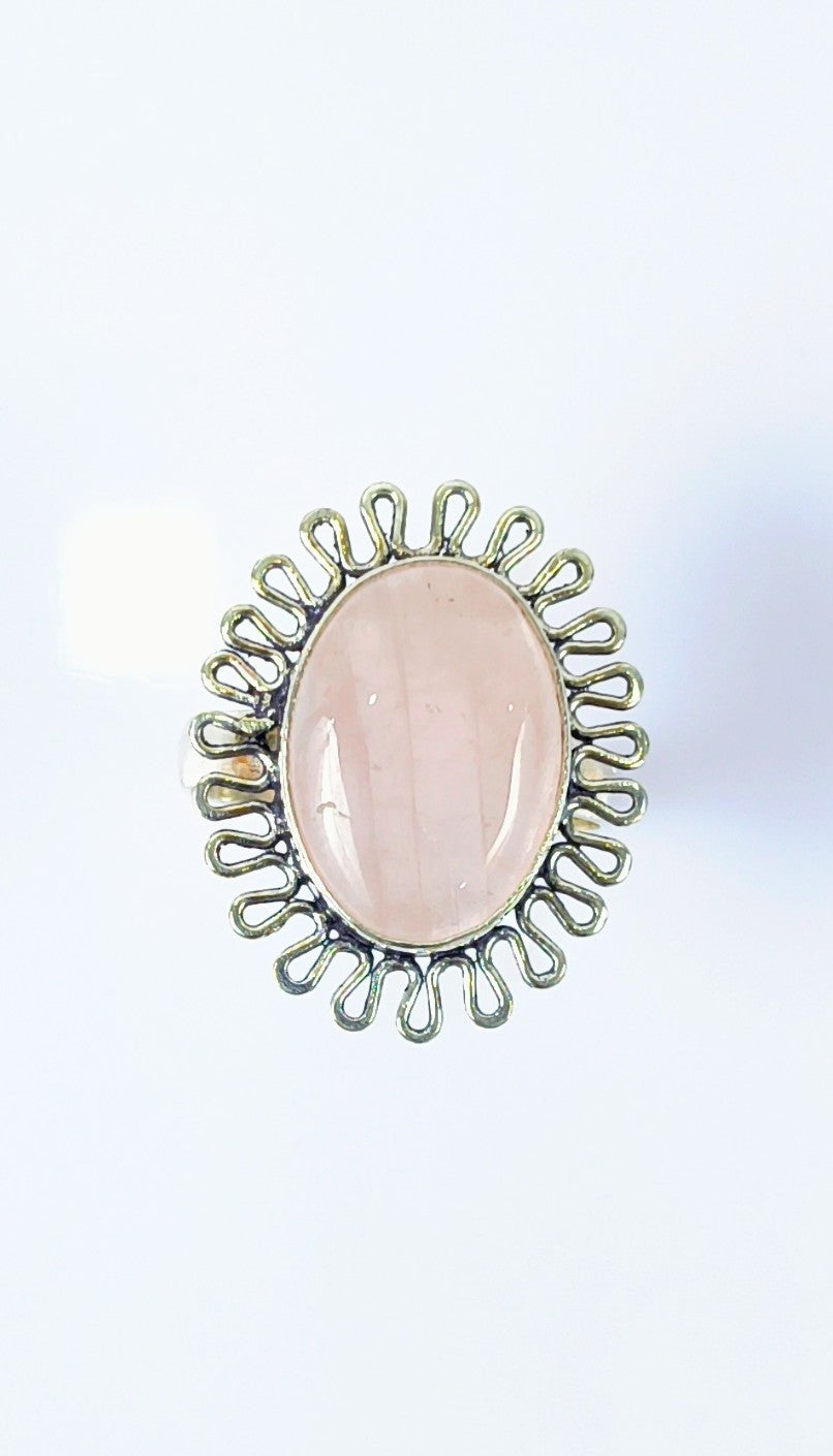 Rose quartz ring