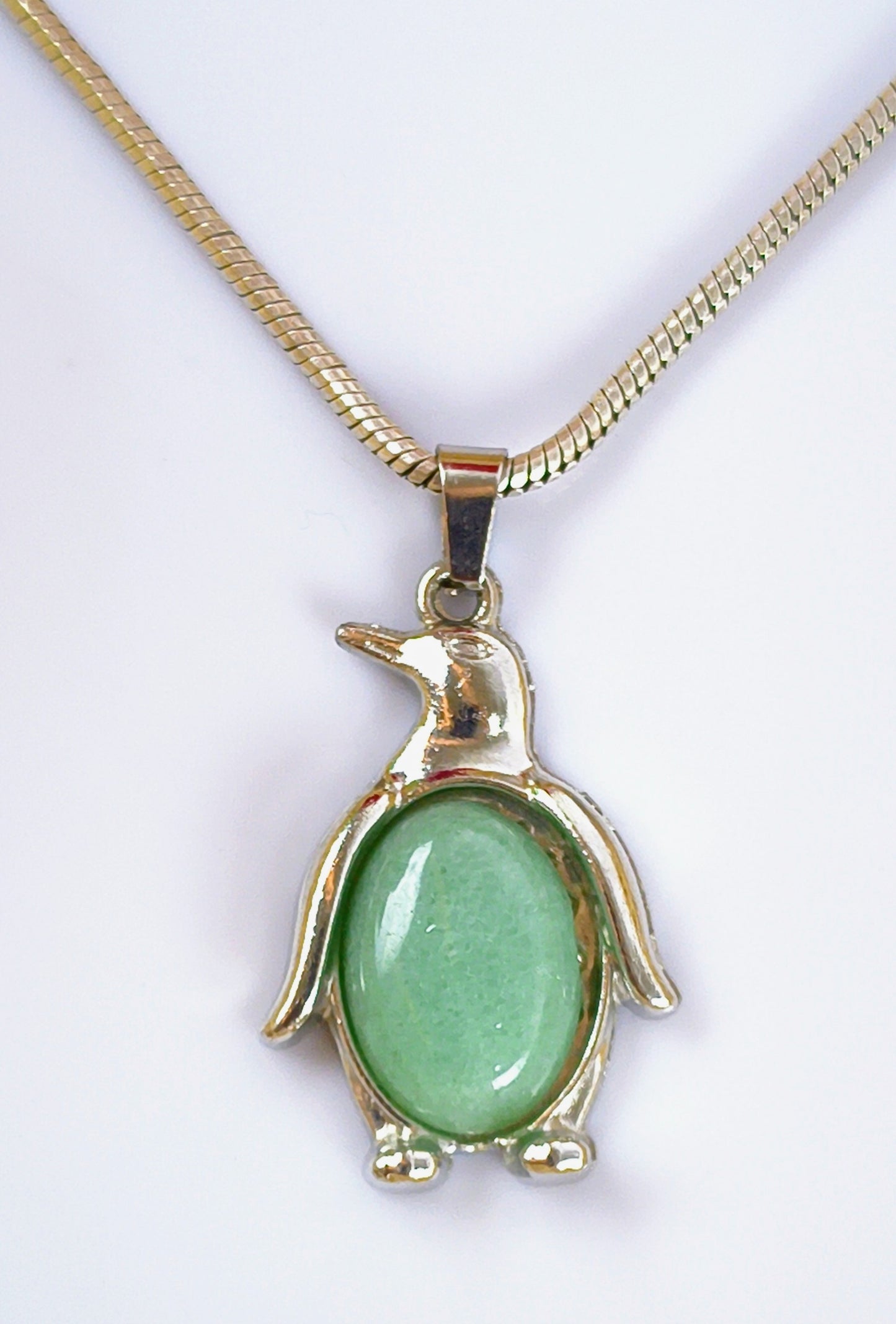 Green Aventurine Penguin Pendant