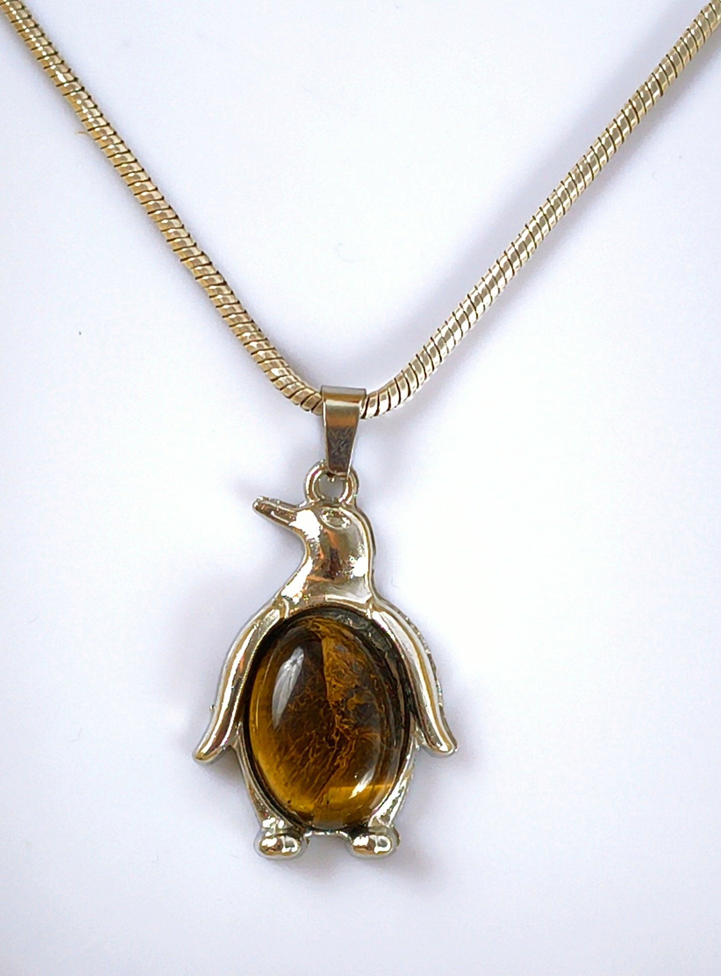 Tiger Eye Penguin Pendant
