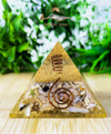 Mother of pearl Orgone pyramid