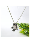 Rose quartz owl pendant