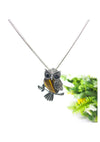 Tiger eye owl pendant