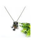 Unakite owl pendant