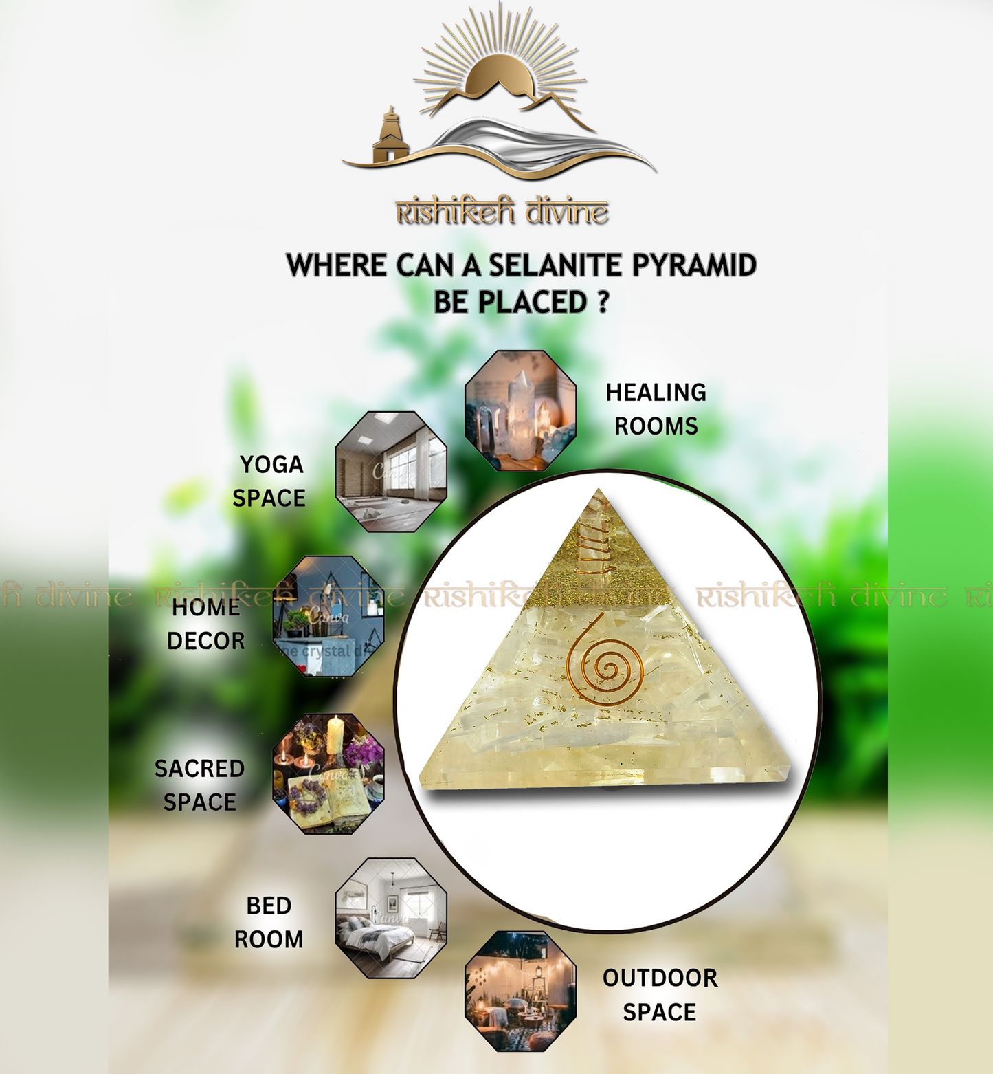 Selenite Orgone Pyramid