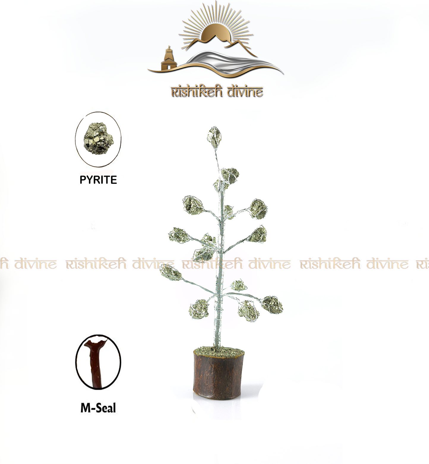 Pyrite raw stone tree