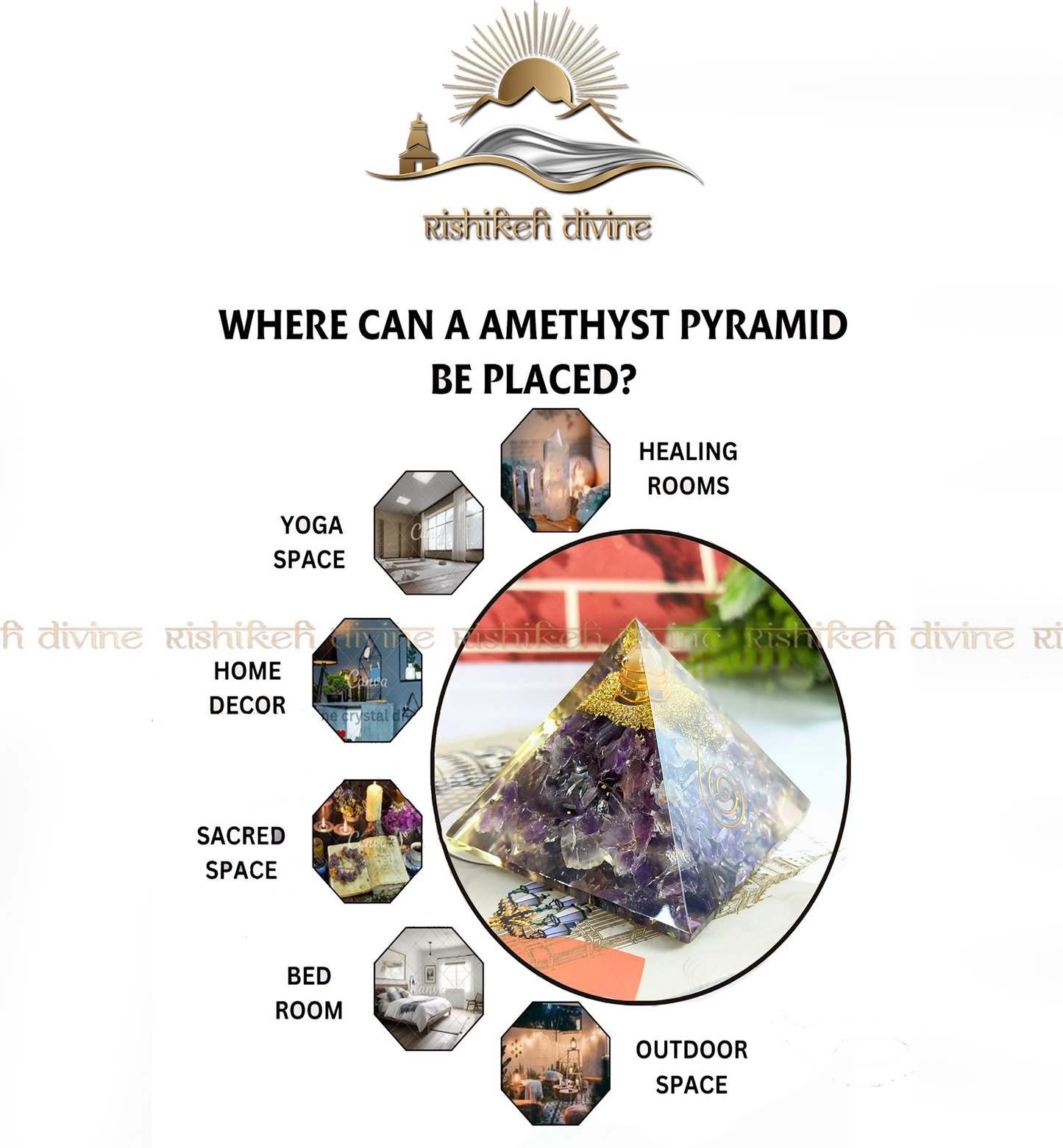 Amethyst Orgone pyramid