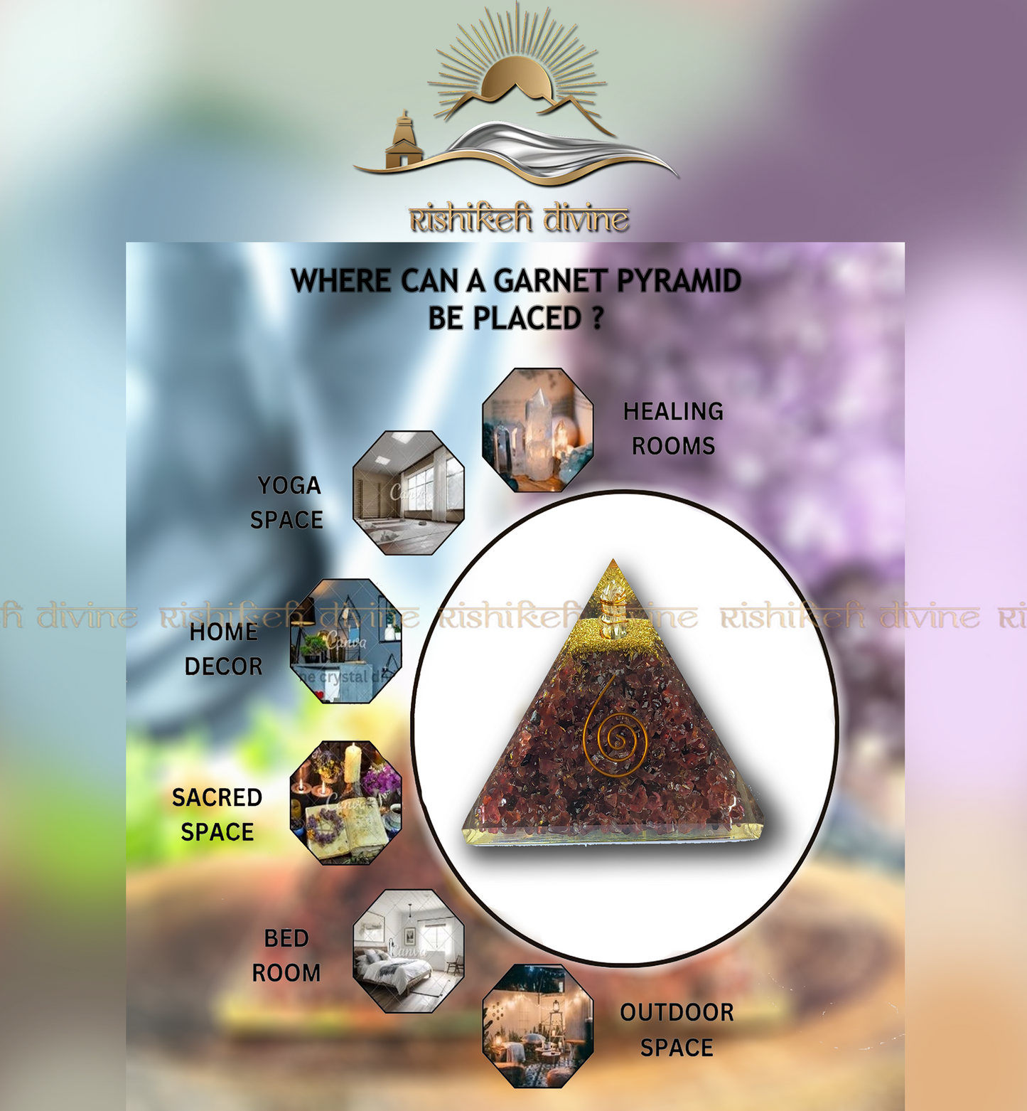 Garnet Orgone Pyramid