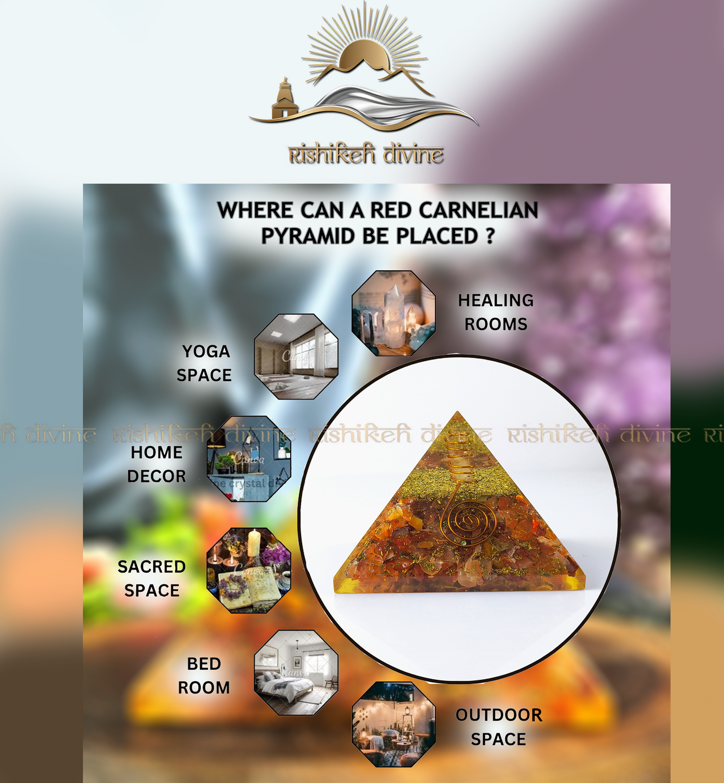 Red Carnelian Orgone Pyramid