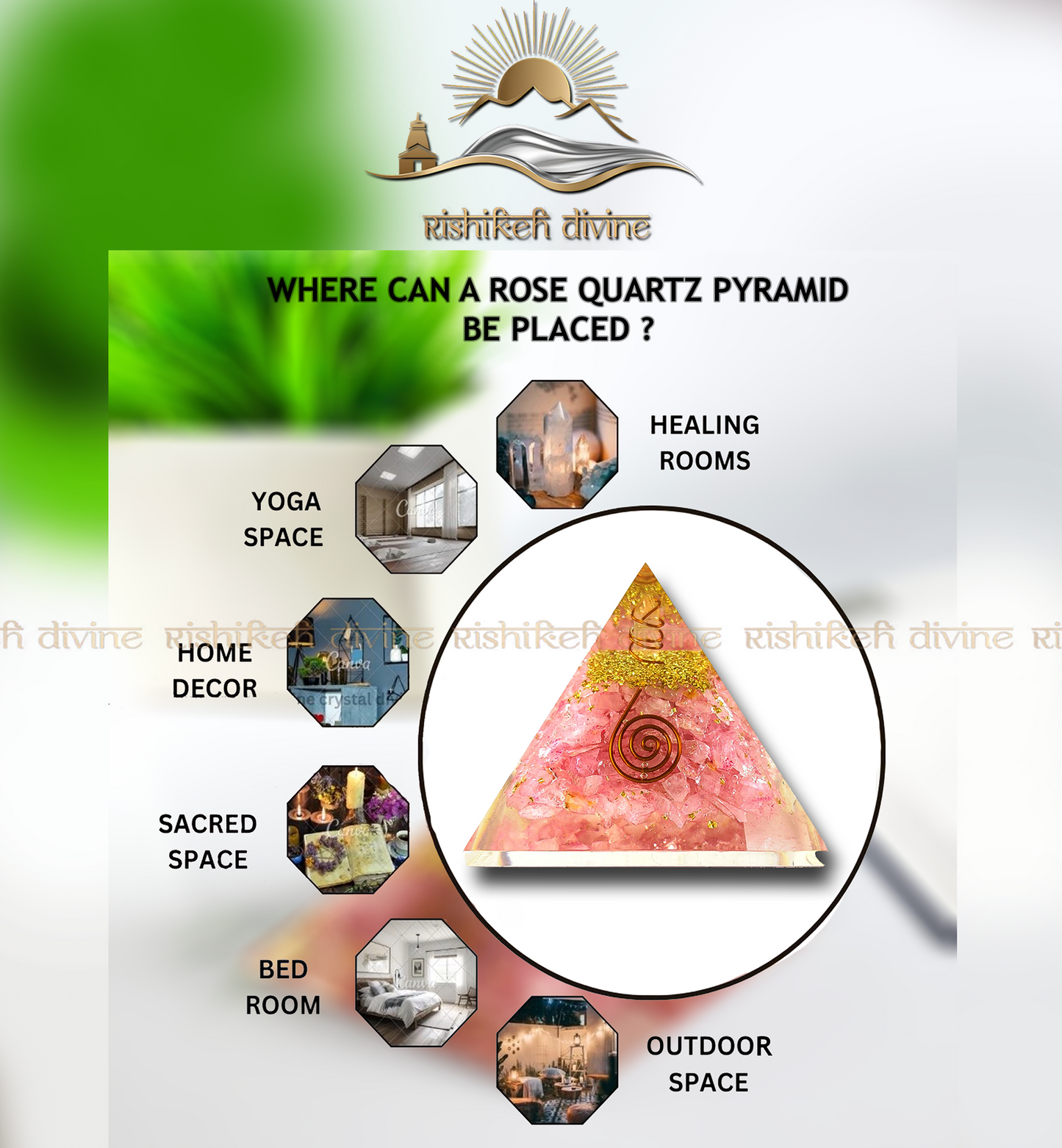 Rose Quartz Orgone Pyramid
