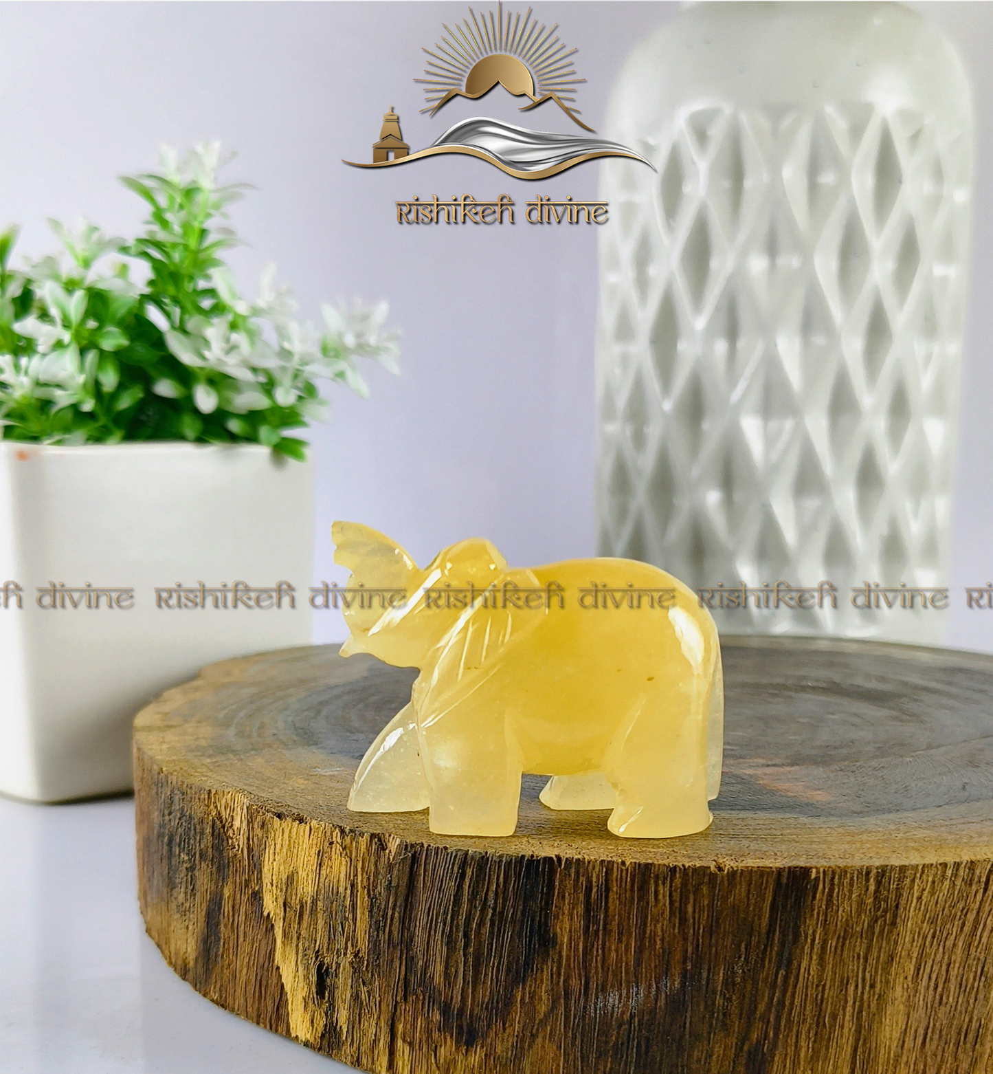 Yellow Aventurine elephant