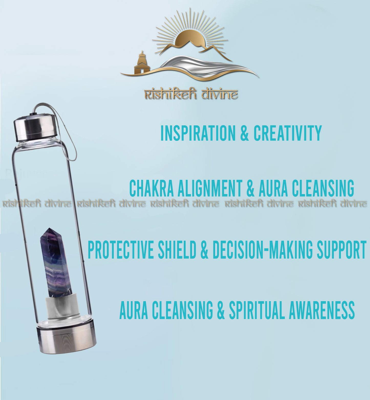 Multi Fluorite Crystal Bottle