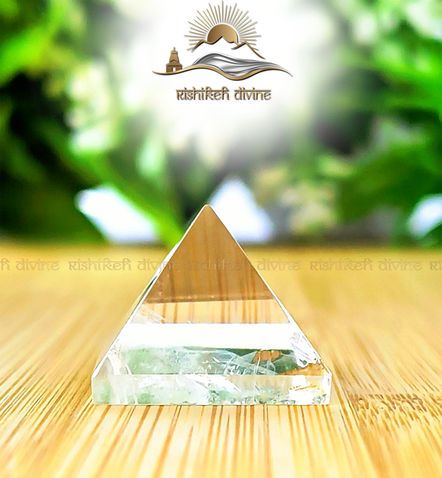 Clear quartz pyramid