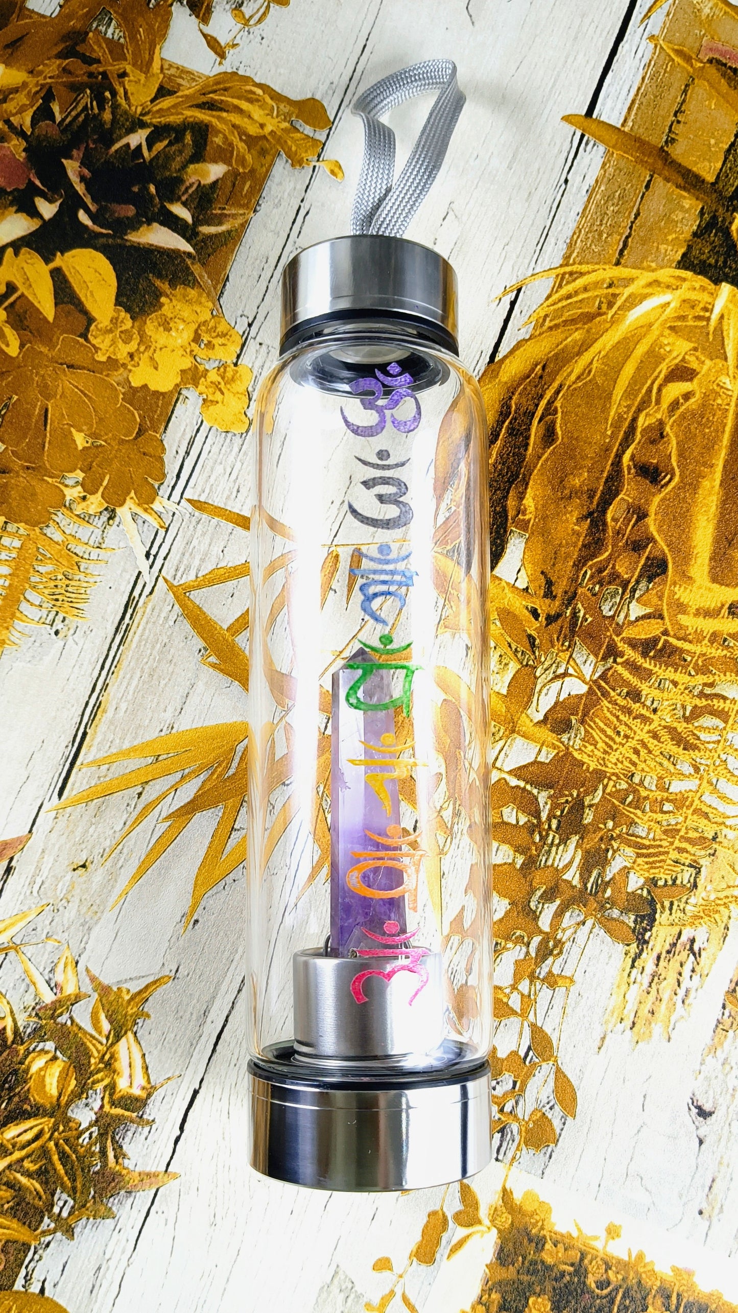 7 Chakra Engraving Crystal Bottle
