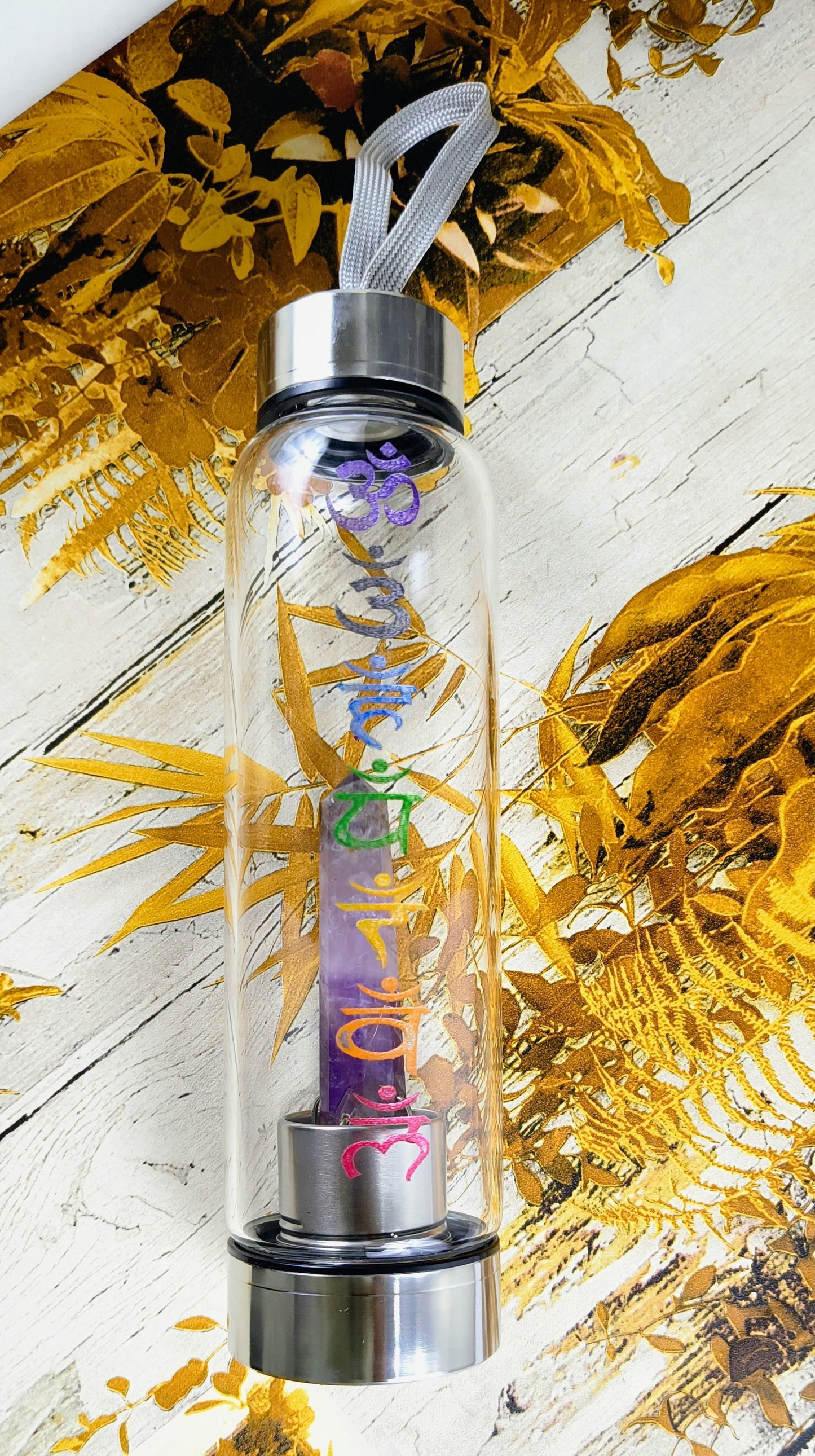 7 Chakra Engraving Crystal Bottle