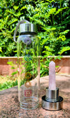 7 Chakra Engraving Rose Quartz Crystal Bottle