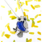 Lapis lazuli owl pendant