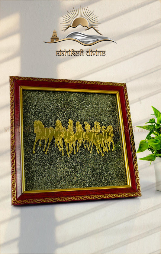 Pyrite Seven Running Horses Plate