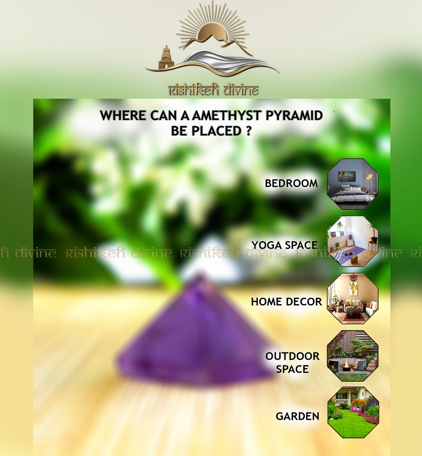 Amethyst pyramid
