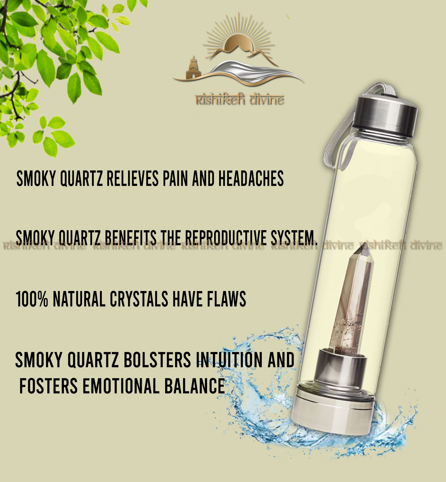 Smoky Quartz Crystal Bottle