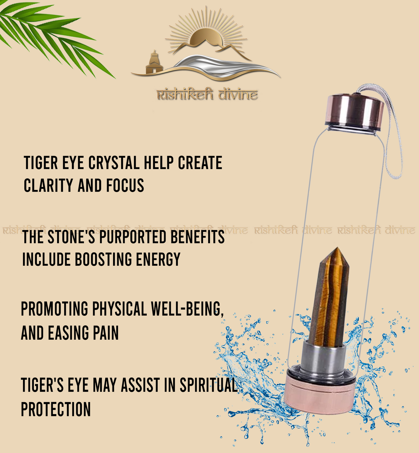 Tiger Eye Crystal Bottle
