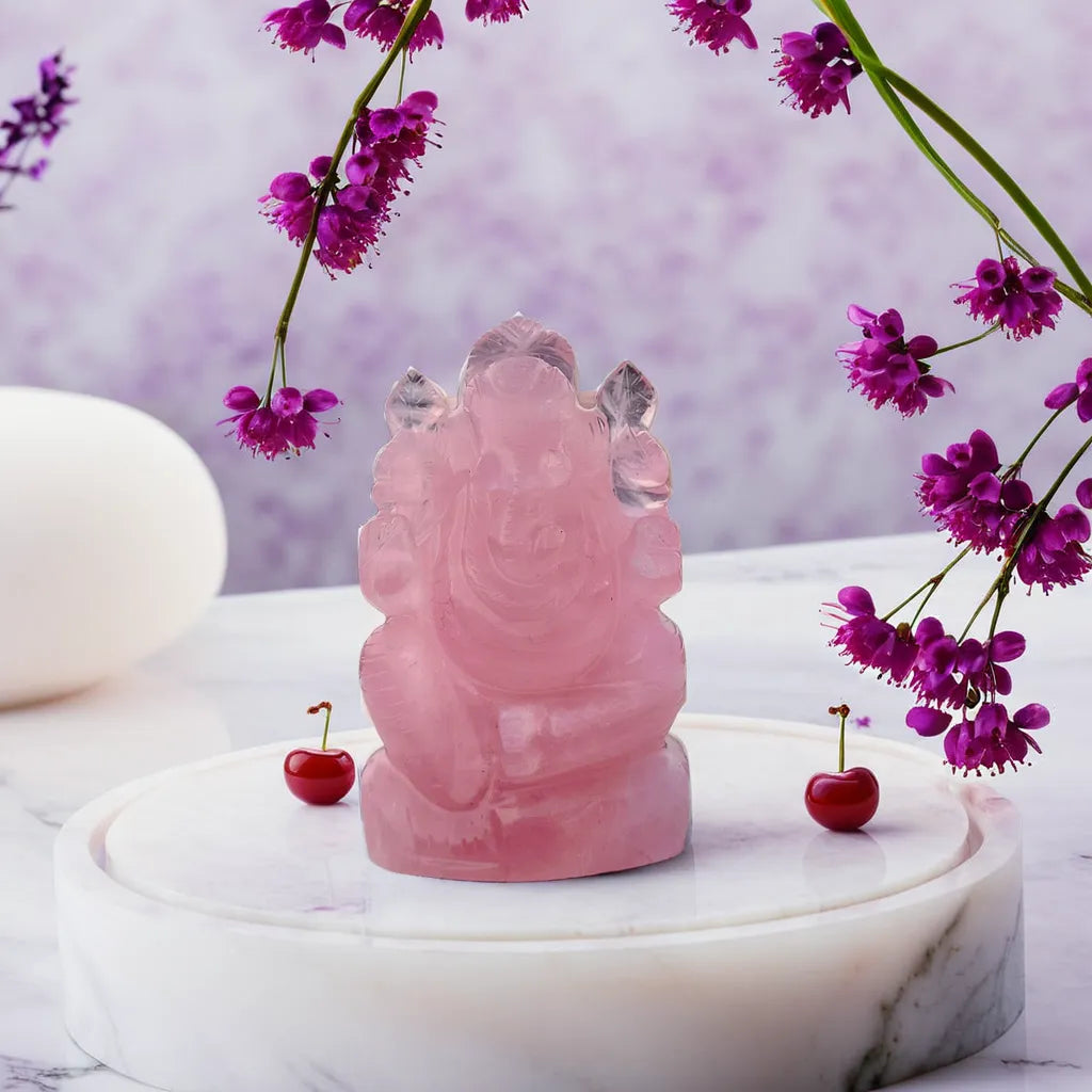 Rose Quartz Ganesh