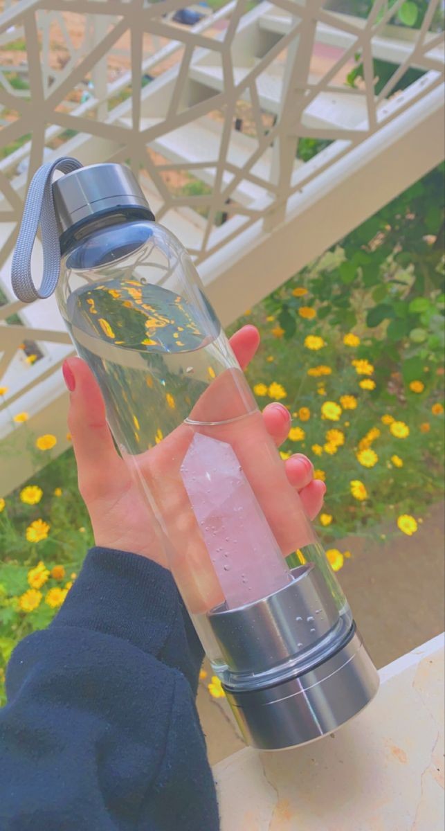 Rose Quartz Crystal Bottle