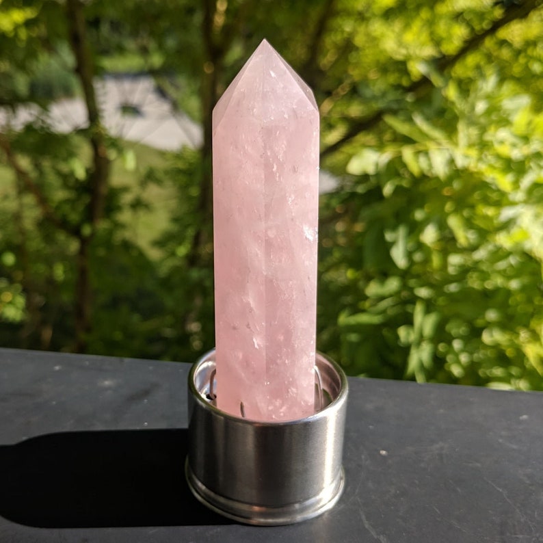 Rose Quartz Crystal Bottle