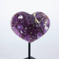 Amethyst cluster in  heart shape