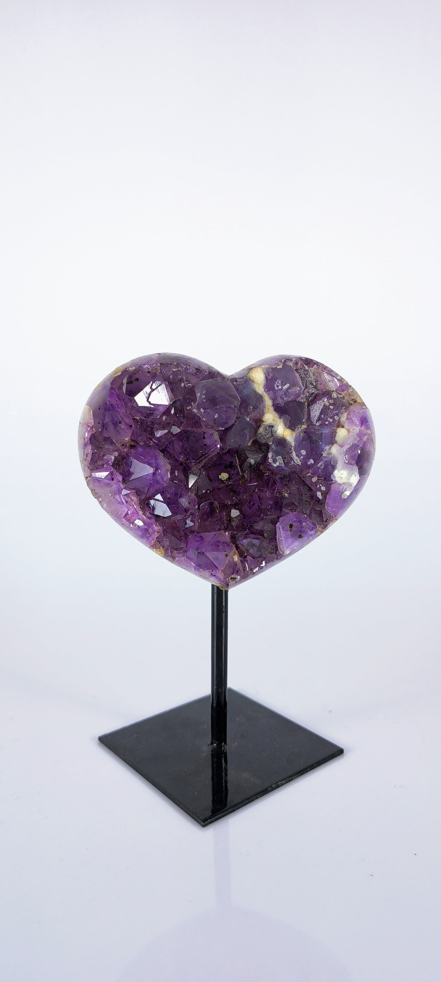 Amethyst cluster in  heart shape
