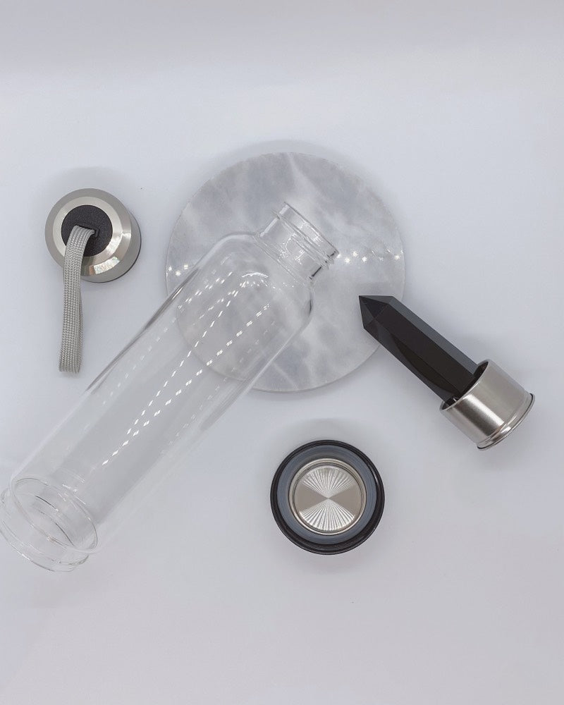 Black Tourmaline Crystal Bottles