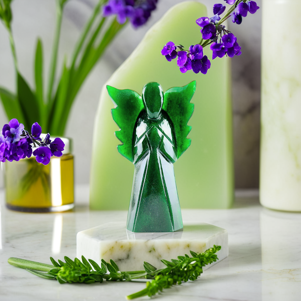 Green Aventurine (dark) Angel